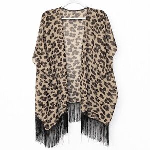 One size Leopard/cheetah animal print kimono
